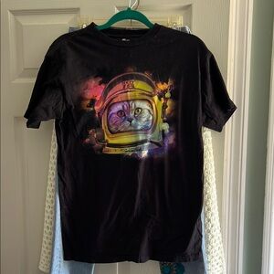 Black - Cat Astronaut T-Shirt